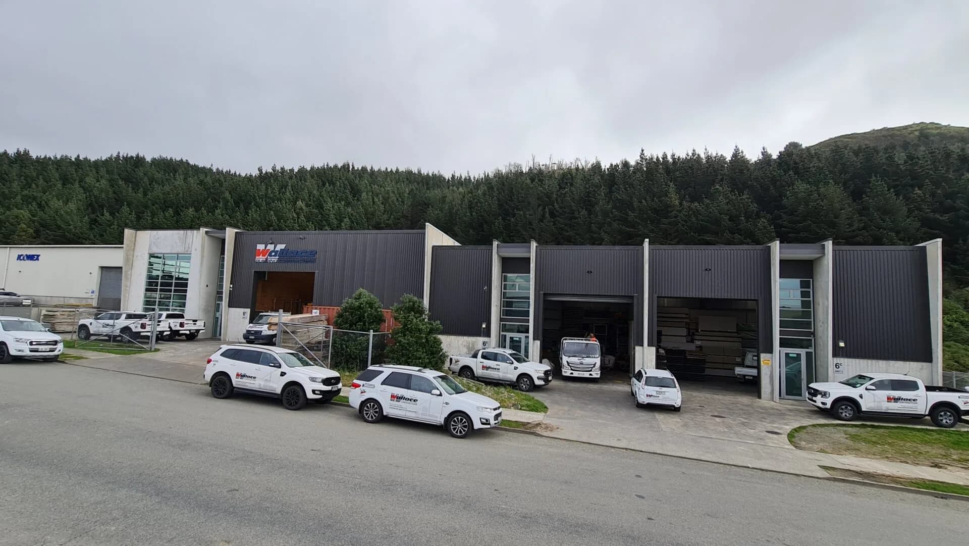 The Wallace Building Contractors depot in Wellington